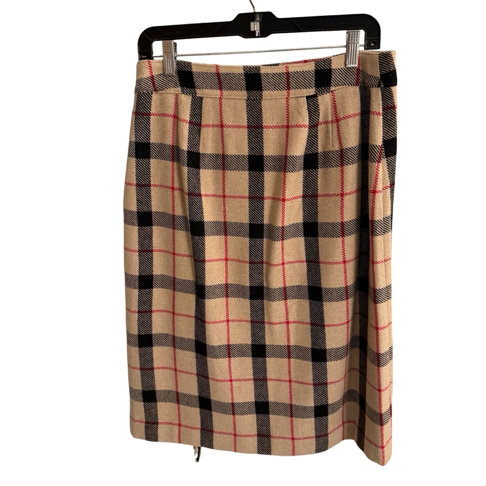 Talbots Size 8 Plaid Fringe Skirt - Picture 4 of 5